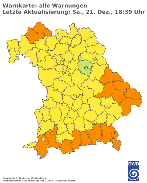 Aktuelle Wetterwarnungen für  Augsburg