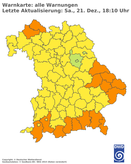 Aktuelle Wetterwarnungen für  Augsburg