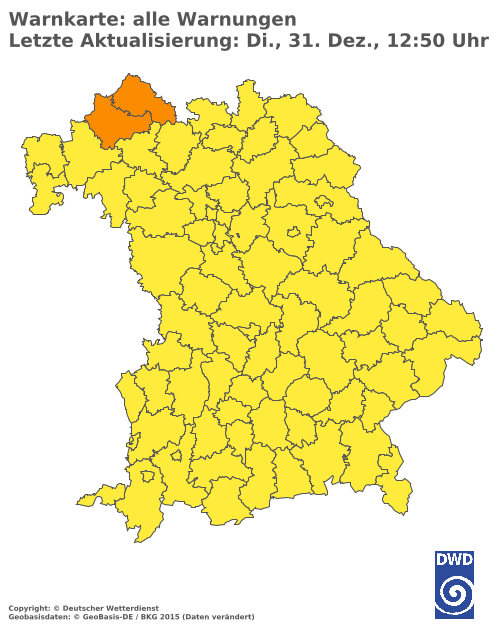 Aktuelle Wetterwarnungen für  Augsburg